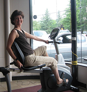 amy on bike