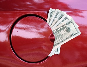 gas cap with money