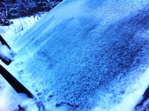 icy windshield