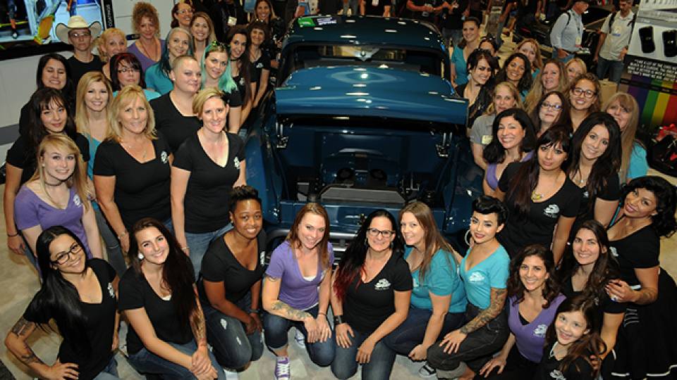 Group photo with the ladies of the 57 Chevy Montage